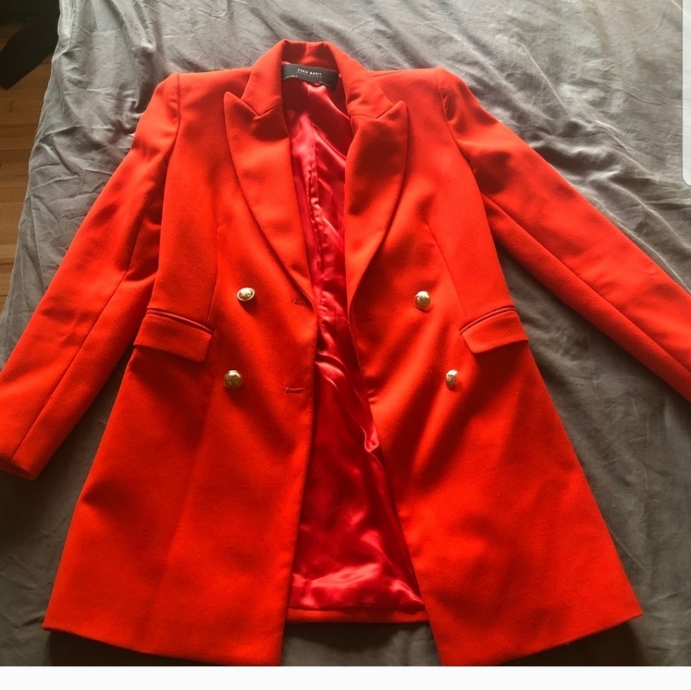 Zara red blazer